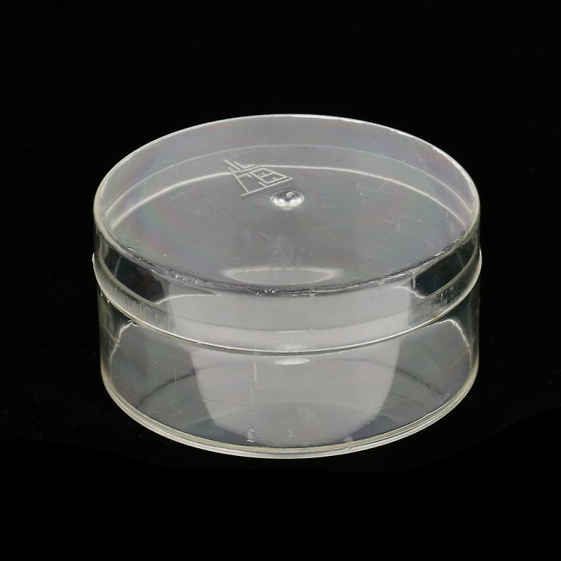 2pcs Transparent Plastic Benzine Cup Oil Container Watch Repair Accessories