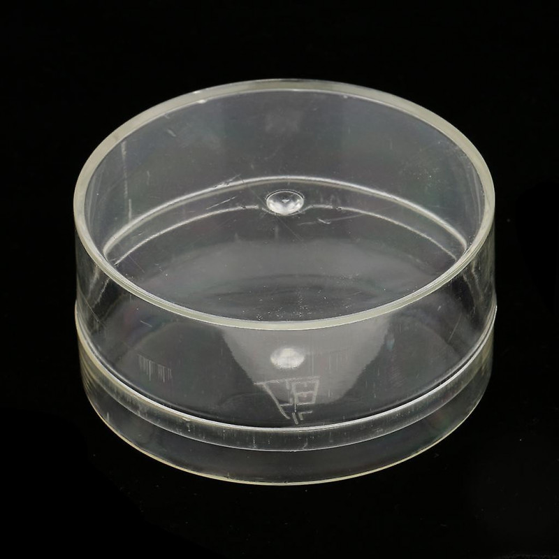 2pcs Transparent Plastic Benzine Cup Oil Container Watch Repair Accessories