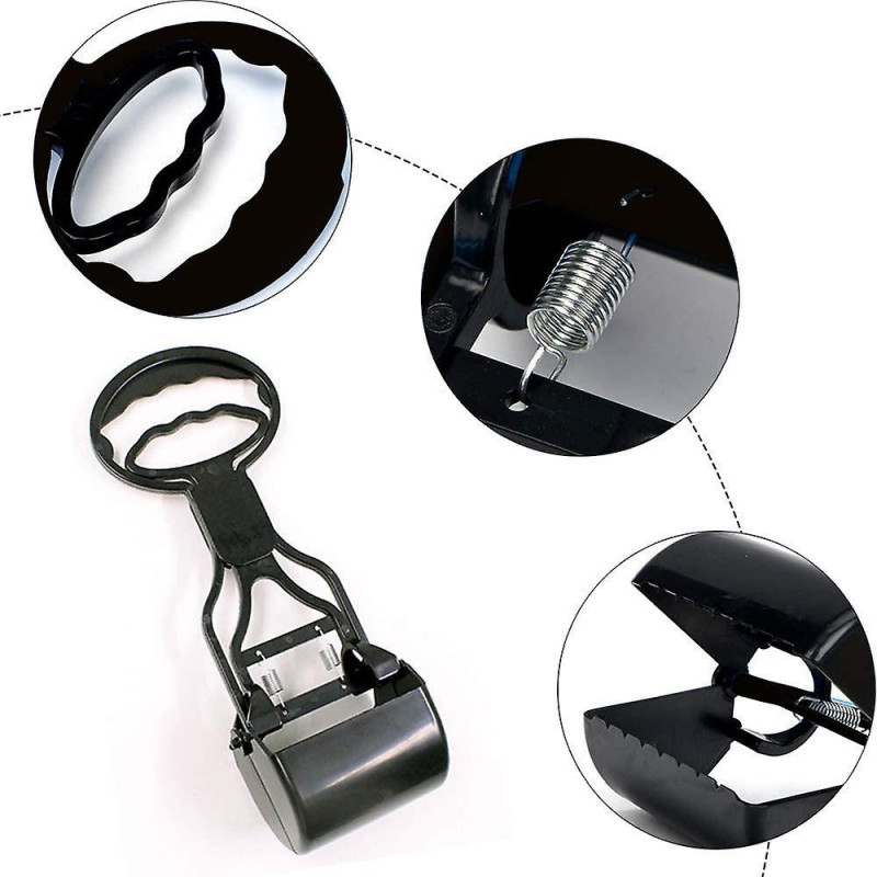 Pet Pooper Scooper, Scooper pliable poop, Scooper Pooper portable, Poignée de mâchoire