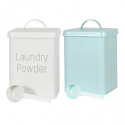 2x Multifunction Storage Tin For Laundry Powder Dry Food Green+white 2x Multifunction Storage Tin For Laundry Powder Dry Food Green+white