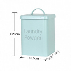 2x Multifunction Storage Tin For Laundry Powder Dry Food Green+white 2x Multifunction Storage Tin For Laundry Powder Dry Food Green+white