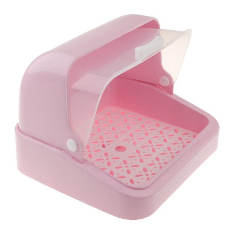 Milk Bottle Organizer Baby Bottle Dishes Container Food Storage Box Pink