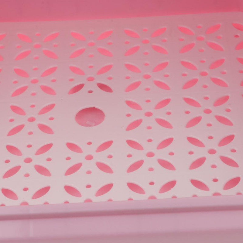 Milk Bottle Organizer Baby Bottle Dishes Container Food Storage Box Pink