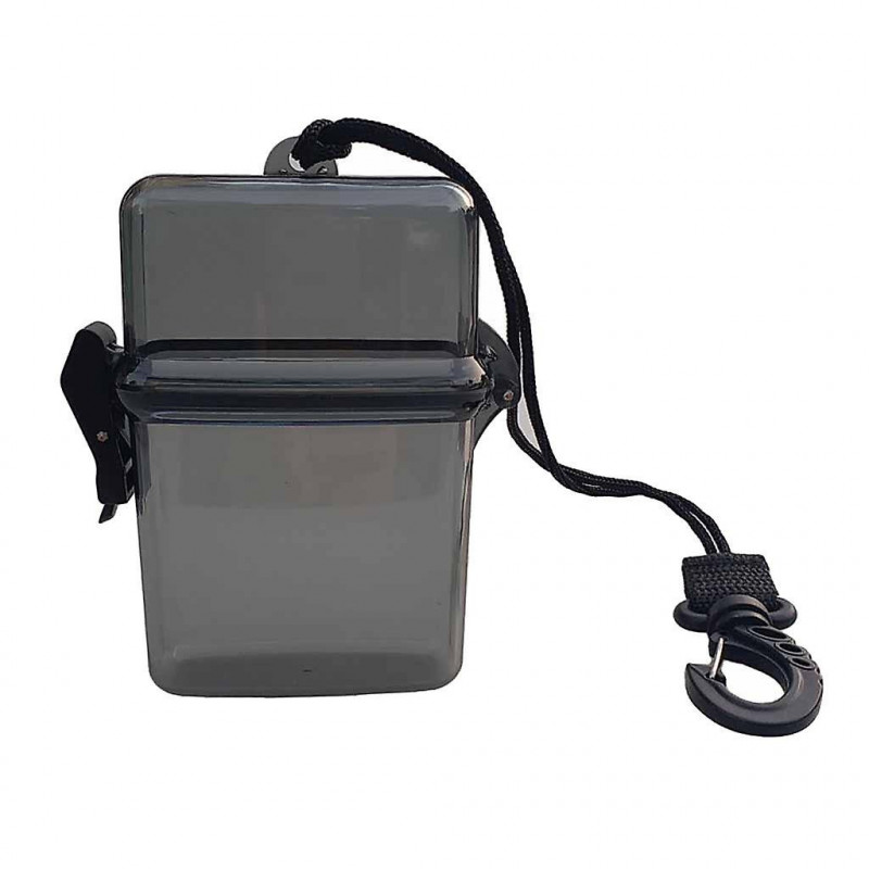 Waterproof Dry Box Container Clip For Scuba Diving Surf Transparent Gray