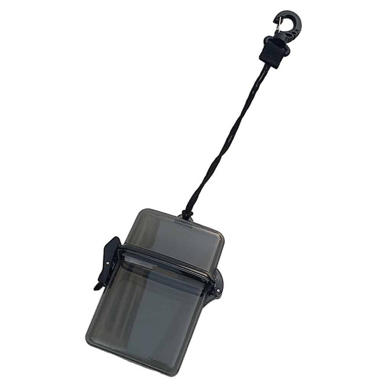 Waterproof Dry Box Container Clip For Scuba Diving Surf Transparent Gray