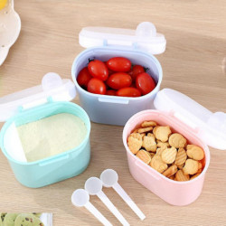 Portable Baby Formula Milk Powder Container Box With Scoop, Bpa Free Pink L Portable Baby Formula Milk Powder Container Box With Scoop, Bpa Free Pink L