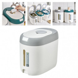 10kg Rice Storage Bucket Food Sealed Dispenser With Measuring Cup Household Light Grey 10kg Rice Storage Bucket Food Sealed Dispenser With Measuring Cup Household Light Grey