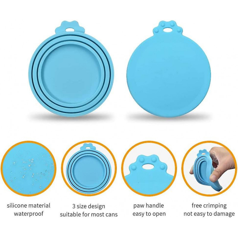 Can Covers Universal Silicone for Pet Food Cans Fits Most Standard Size BPA Free - 2-Pack, Green