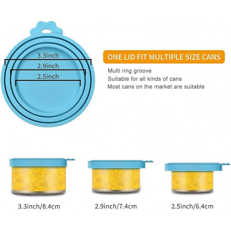 Can Covers Universal Silicone for Pet Food Cans Fits Most Standard Size BPA Free - 2-Pack, Green
