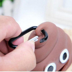 Cute Doggy Waste Bags Dispenser Cleaning, Compact Poo Shaped Dog Pet Poop Dropping Sack Holder Carry Container