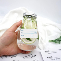 500 pièces d’étiquettes alimentaires autocollants amovibles pour la maison ou le restaurant en conserve récipient [...]