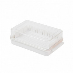 Boîte de beurres en plastique transparent avec couvercle scellé pour une coupe facile polyvalente Boîte de beurres en plastique transparent avec couvercle scellé pour une coupe facile polyvalente