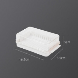 Boîte de beurres en plastique transparent avec couvercle scellé pour une coupe facile polyvalente Boîte de beurres en plastique transparent avec couvercle scellé pour une coupe facile polyvalente
