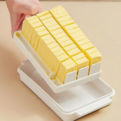 Boîte de beurres en plastique transparent avec couvercle scellé pour une coupe facile polyvalente Boîte de beurres en plastique transparent avec couvercle scellé pour une coupe facile polyvalente