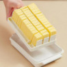 Boîte de beurres en plastique transparent avec couvercle scellé pour une coupe facile polyvalente