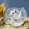 2pcs Hamster Sand Bath Container Clear Plastic Toilet S And L