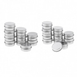 20x boîtes en aluminium vides avec couvercles à vis boîte pot de récipient haut rond 5g hc51-3 20x boîtes en aluminium vides avec couvercles à vis boîte pot de récipient haut rond 5g hc51-3