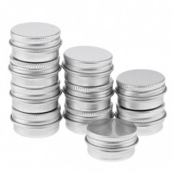 20x boîtes en aluminium vides avec couvercles à vis boîte pot de récipient haut rond 5g hc51-3 20x boîtes en aluminium vides avec couvercles à vis boîte pot de récipient haut rond 5g hc51-3