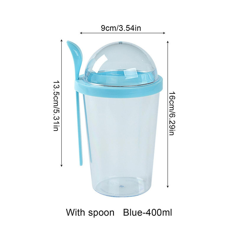 Récipient de céréales pour petit-déjeuner en pot d’avoine du jour au lendemain avec couvercle et cuillère, [...]