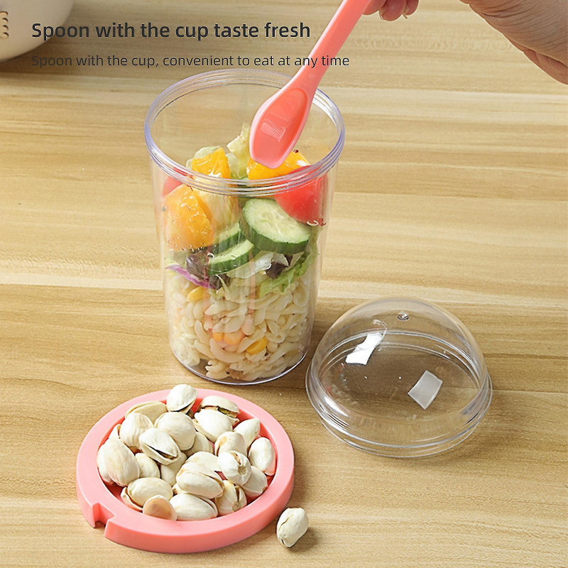 Récipient de céréales pour petit-déjeuner en pot d’avoine du jour au lendemain avec couvercle et cuillère, [...]