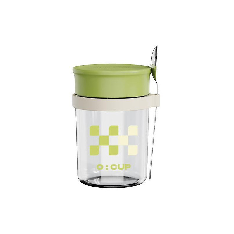 350ML Glass Overnight Oats Containers Vibrant Stackable Jars with Lids Spoon Healthy Food Storage Solution