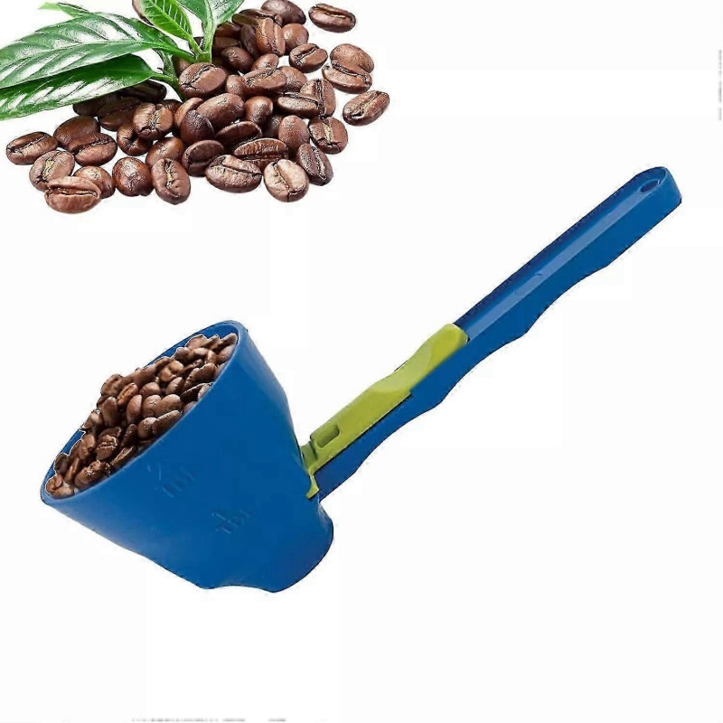 No Spill Scoop Converts to Funnel With Silding Base 2 in 1 Measuring Slide Scoop