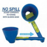 No Spill Scoop Converts to Funnel With Silding Base 2 in 1 Measuring Slide Scoop