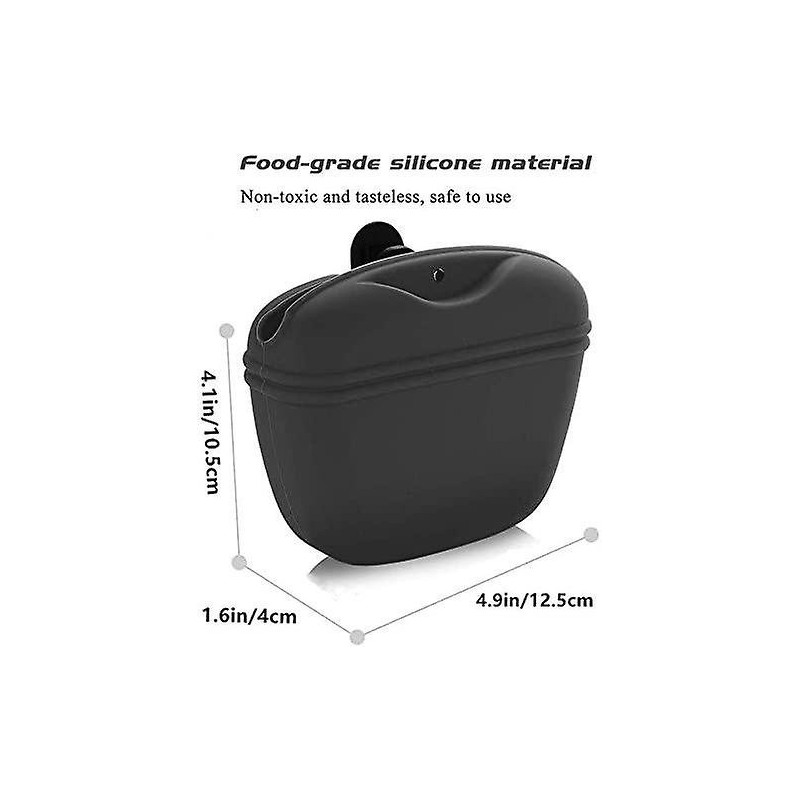 Pochette de friandise pour chiens de formation en silicone de qualité alimentaire sans BPA, couvercle de fermeture [...]