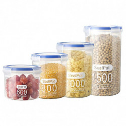 Food Storage Box Sealed Plastic Cereal Candy Dried Jars With Lid Fridge Storage Tank Containers Food Storage Box Sealed Plastic Cereal Candy Dried Jars With Lid Fridge Storage Tank Containers