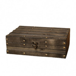 Storage Box Lock Clasp Dust-Proof Wooden Stuff Documents Container Home Decor Storage Box Lock Clasp Dust-Proof Wooden Stuff Documents Container Home Decor