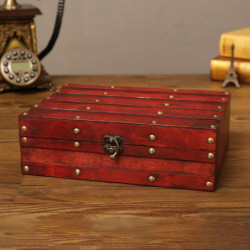 Storage Box Lock Clasp Dust-Proof Wooden Stuff Documents Container Home Decor Storage Box Lock Clasp Dust-Proof Wooden Stuff Documents Container Home Decor