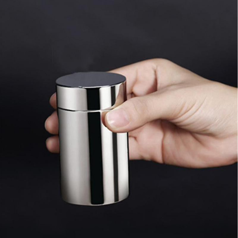 Portable Mini Travel Sealed Stainless Steel Tea Leaves Can Storage Box Container-ZZY