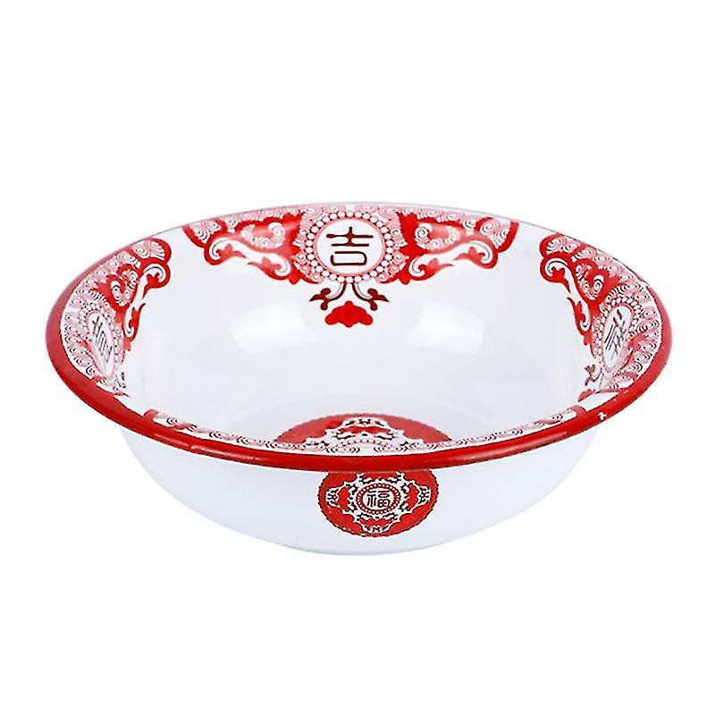 Durable Food Basin Easy Clean Enamel Large Capacity Thick Storage Plate for Home-ZZY