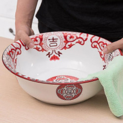 Durable Food Basin Easy Clean Enamel Large Capacity Thick Storage Plate for Home-ZZY Durable Food Basin Easy Clean Enamel Large Capacity Thick Storage Plate for Home-ZZY