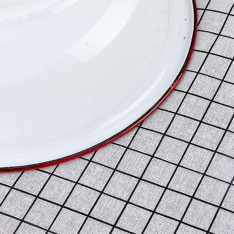 Durable Food Basin Easy Clean Enamel Large Capacity Thick Storage Plate for Home-ZZY