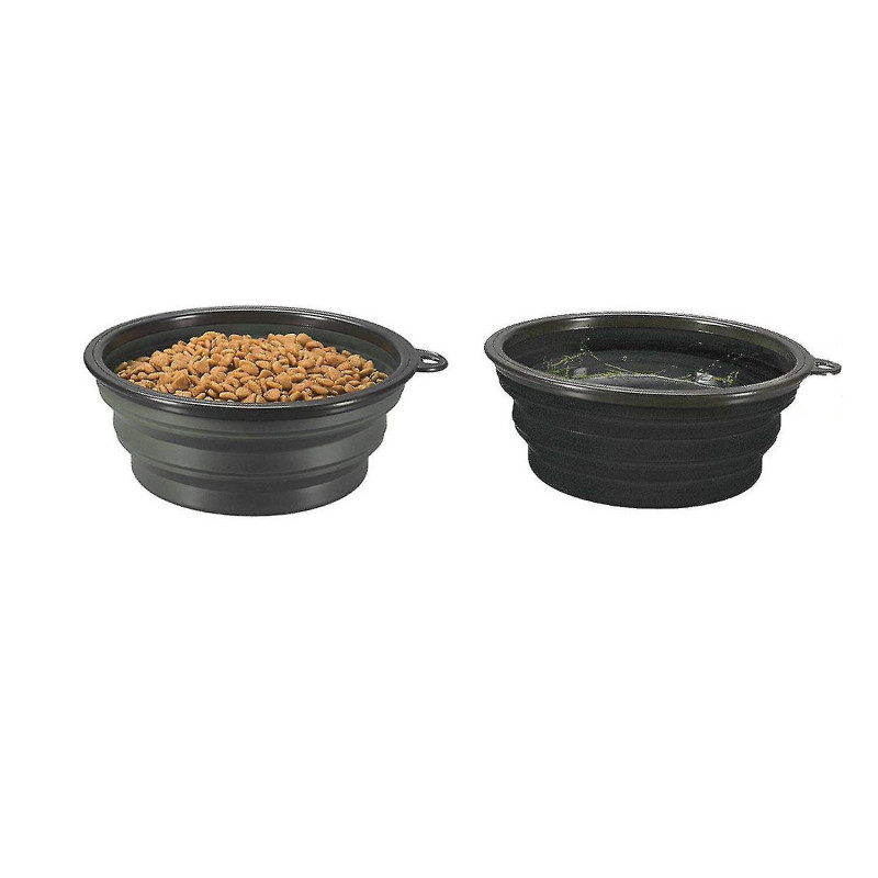 2 Pcs Bols pliables pour chiens, tasse pliable pour animaux de compagnie Nourriture pour chat Alimentation à l’eau