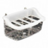Bird Food Box Durable Convenient Transparent Hanging Bird Feeder with Anti-Splash Grid for Bird Cage Bird Food Box Durable Convenient Transparent Hanging Bird Feeder with Anti-Splash Grid for Bird Cage