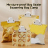 4Pcs Sealing Clip Leak-proof Kitchen Snack Sealing Clamp Moisture-Proof Food Bag Sealers for Home Kitchen