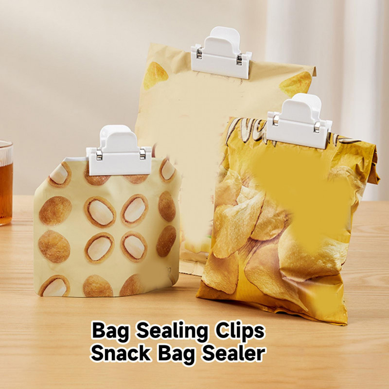 4Pcs Sealing Clip Leak-proof Kitchen Snack Sealing Clamp Moisture-Proof Food Bag Sealers for Home Kitchen