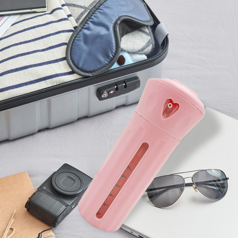 30mlx4 Dispenser Bottle Good Sealing Large Capacity Visible Window Rotating 4-in-1 Portable Empty Shampoo [...]