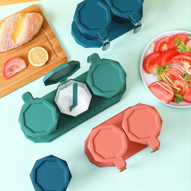 Seasoning Bottle Holder Moisture Proof Large Capacity Foundation Space Saving Transparent Spice Storage Box Spice Jar