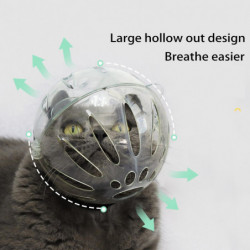 Cat Hood Hollow Breathable Adjustable Anti-licking Cat Head Shaped Pet Cat Grooming Transparent Muzzle Pet Supplies Cat Hood Hollow Breathable Adjustable Anti-licking Cat Head Shaped Pet Cat Grooming Transparent Muzzle Pet Supplies