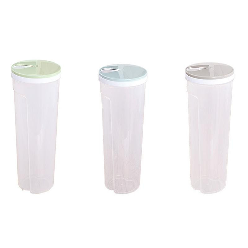 3Pcs Tall Food Storage Box Spaghetti Noodles Container Grain Cereal Jar Airtight Leak