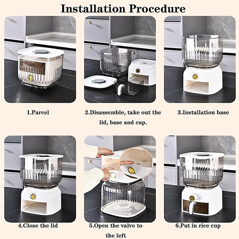 10KG Kitchen Nano Bucket Insect-Proof Moisture-Proof Sealed Rice Bucket Grain Pet Food Storage Cont