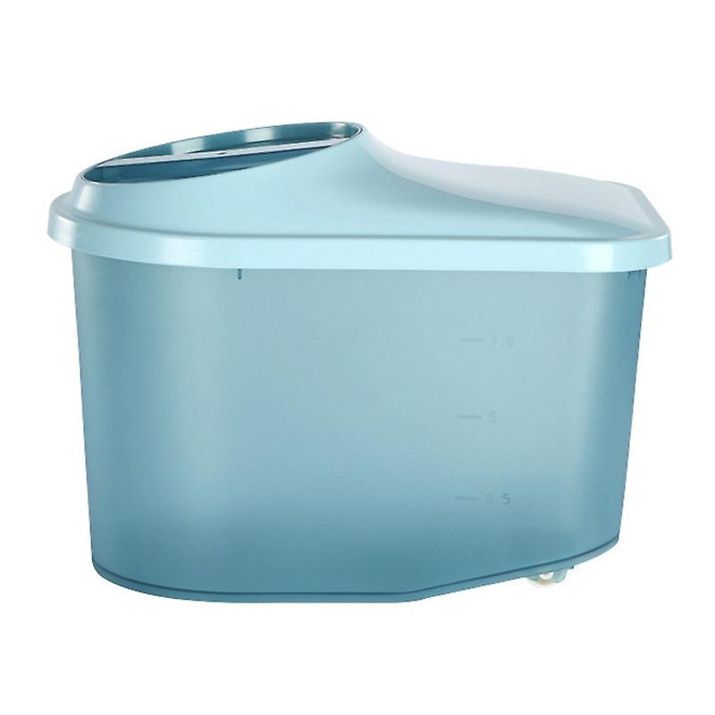 Corn Bin with Insect Proof and Moisture Proof Cover Household Sealed Flour Food Storage Tank Blue 3