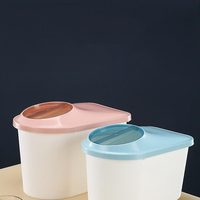 Corn Bin with Insect Proof and Moisture Proof Cover Household Sealed Flour Food Storage Tank Blue 3