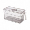 OuZhan Fresh-keeping Food Container Food Grade Timing Turntable Design Food Organizer Box with Lid