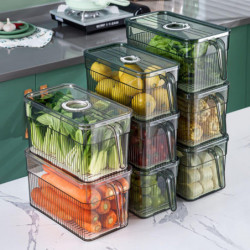 OuZhan Fresh-keeping Food Container Food Grade Timing Turntable Design Food Organizer Box with Lid OuZhan Fresh-keeping Food Container Food Grade Timing Turntable Design Food Organizer Box with Lid