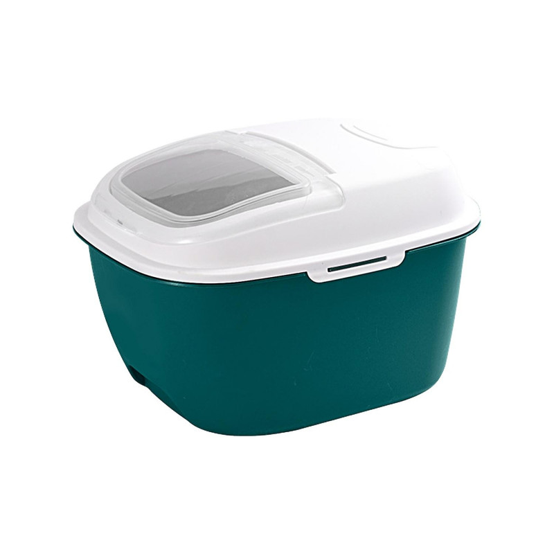Food Storage Bucket Convenient Flip Bottom Roller Good Sealing Large Capacity Cereal Rice Food