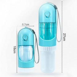 Portable 2-in-1 Sliding Design Pet Dog Water Bottle Food Container Save Space Portable 2-in-1 Sliding Design Pet Dog Water Bottle Food Container Save Space